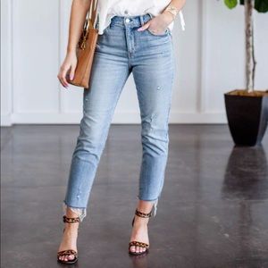DAZE Straight Up High Rise Ankle Jean